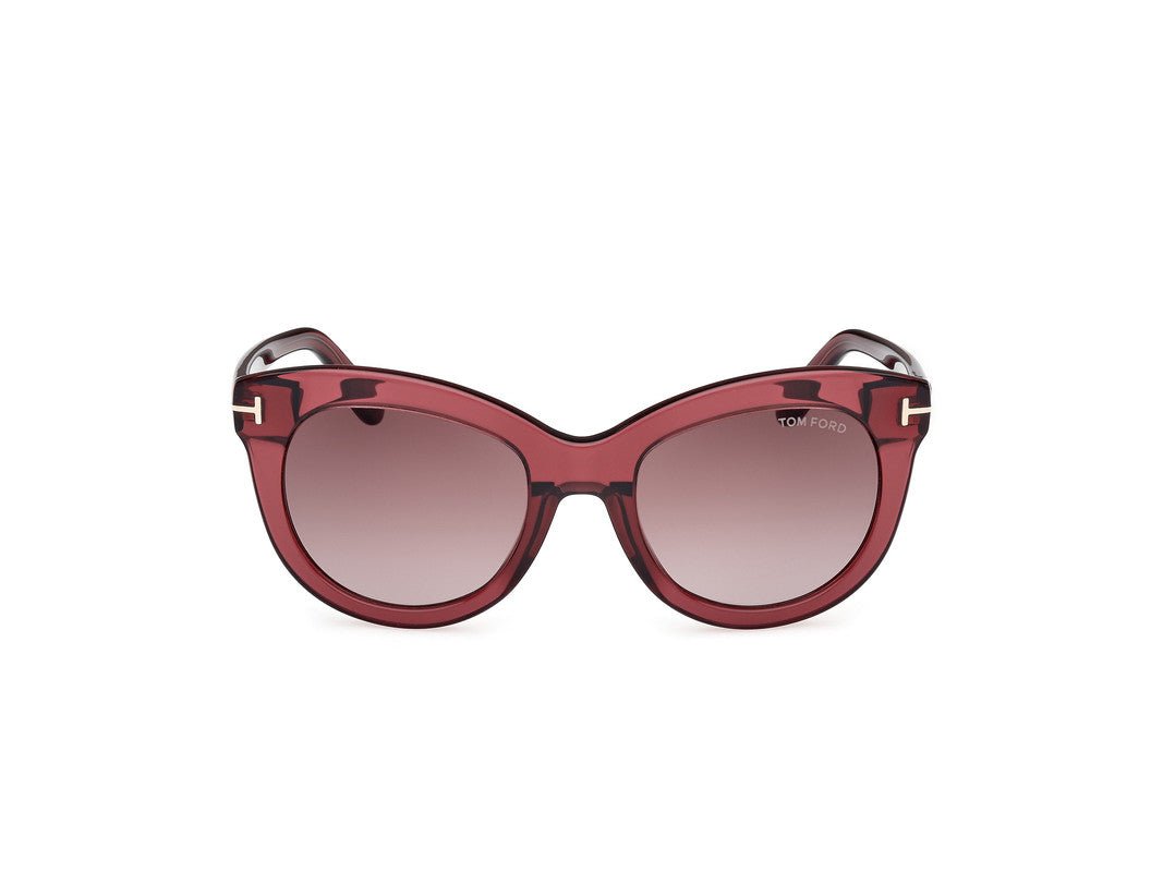 Shiny Bordeaux Female Sunglasses Tom Ford 889214549303