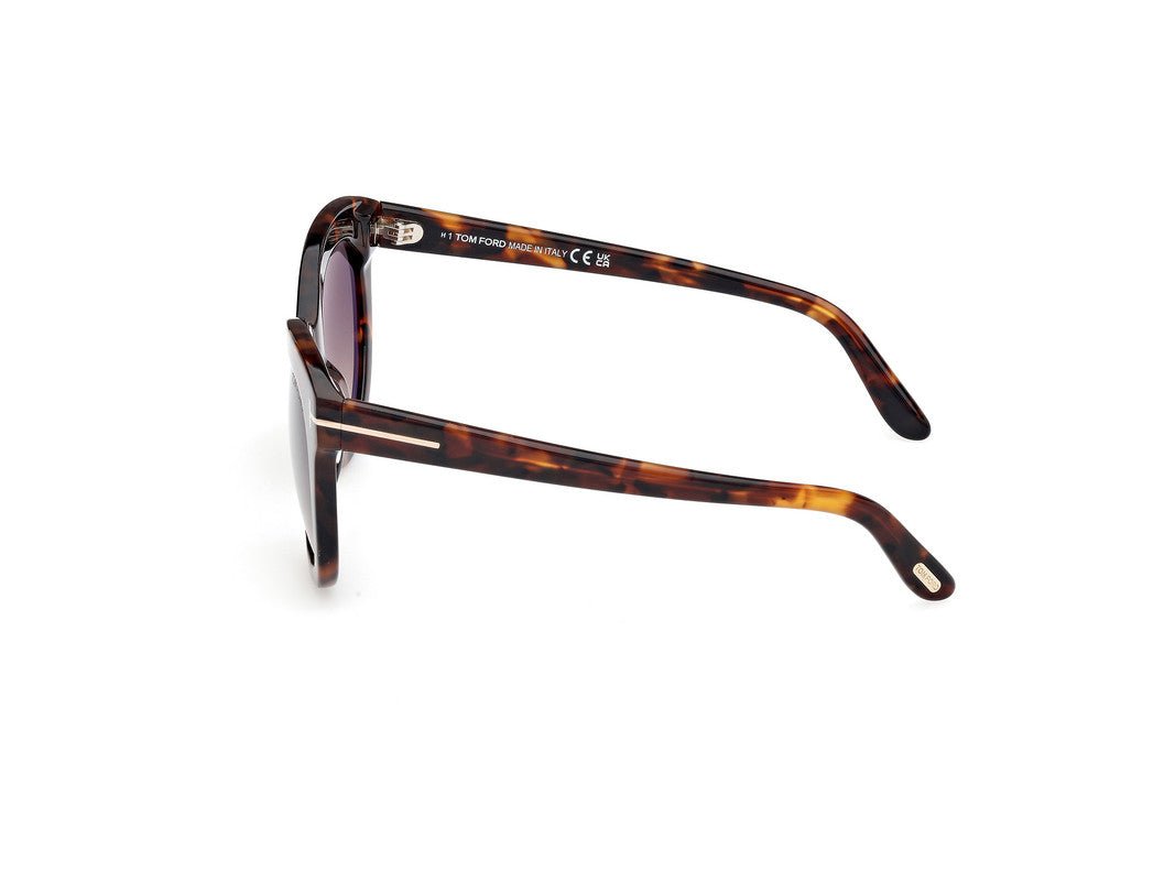 Dark Havana Female Sunglasses Tom Ford 889214549297