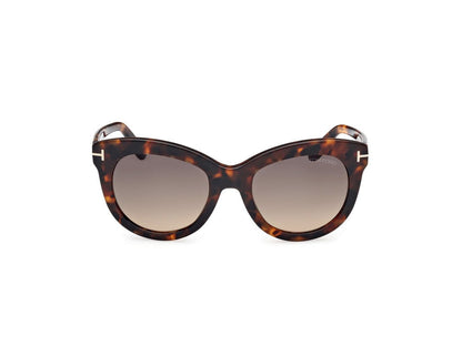 Dark Havana Female Sunglasses Tom Ford 889214549297