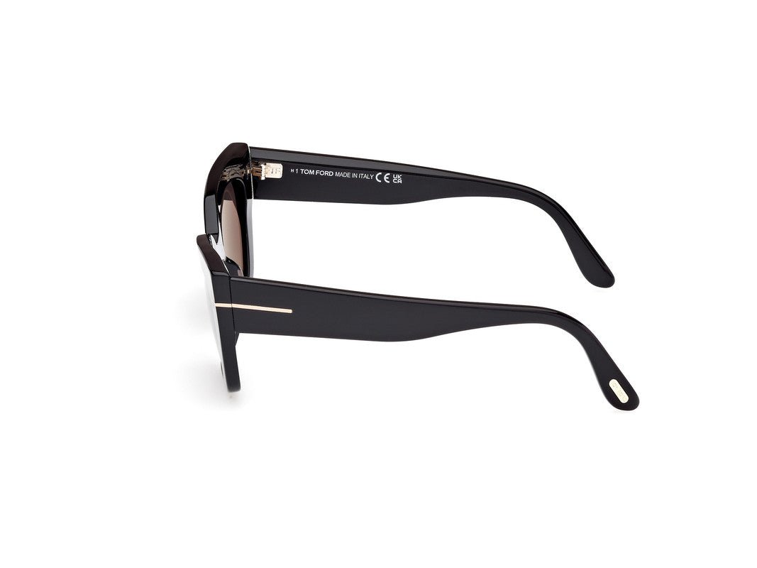 Shiny Black Female Sunglasses Tom Ford 889214549310