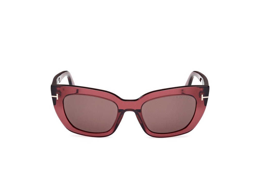 Shiny Bordeaux Female Sunglasses Tom Ford 889214549358
