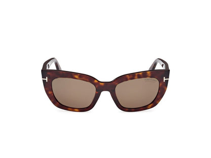 Dark Havana Female Sunglasses Tom Ford 889214549327