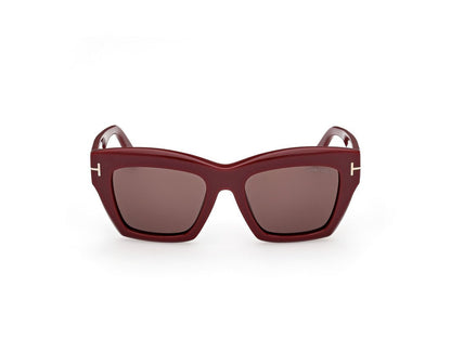 Shiny Bordeaux Female Sunglasses Tom Ford 889214549402