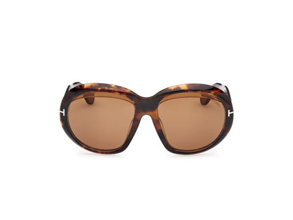 Dark Havana Female Sunglasses Tom Ford 889214549457