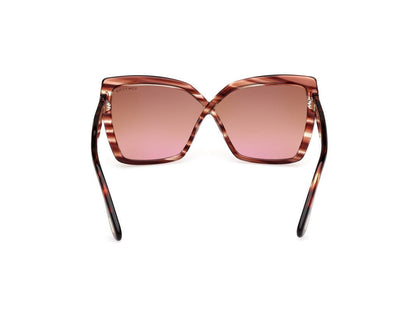 Red Havana Female Sunglasses Tom Ford 889214549501
