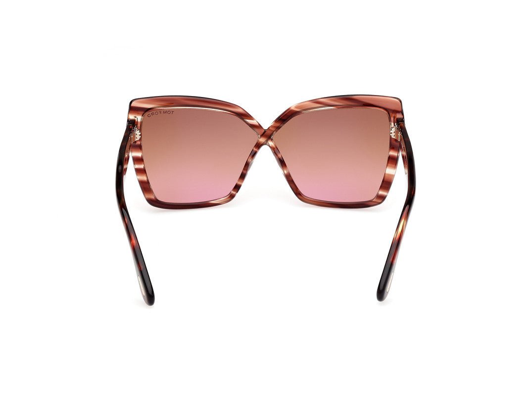 Red Havana Female Sunglasses Tom Ford 889214549501