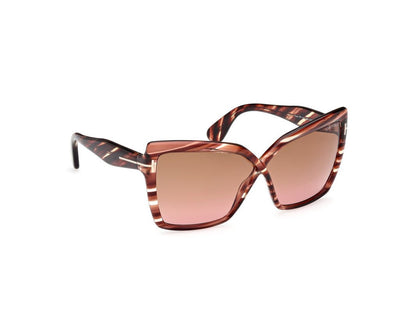 Red Havana Female Sunglasses Tom Ford 889214549501