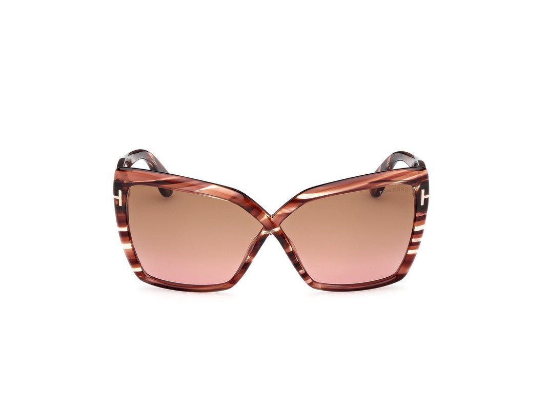 Red Havana Female Sunglasses Tom Ford 889214549501