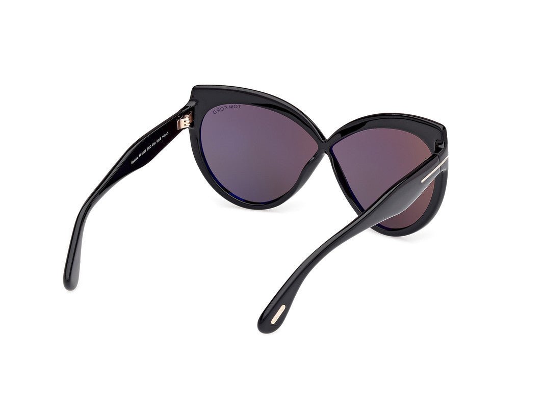 Shiny Black Female Sunglasses Tom Ford 889214549518