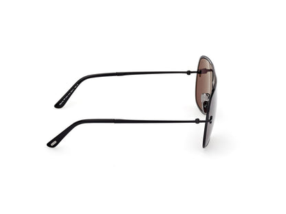 Shiny Black Smoke Male Sunglasses Tom Ford 889214558329