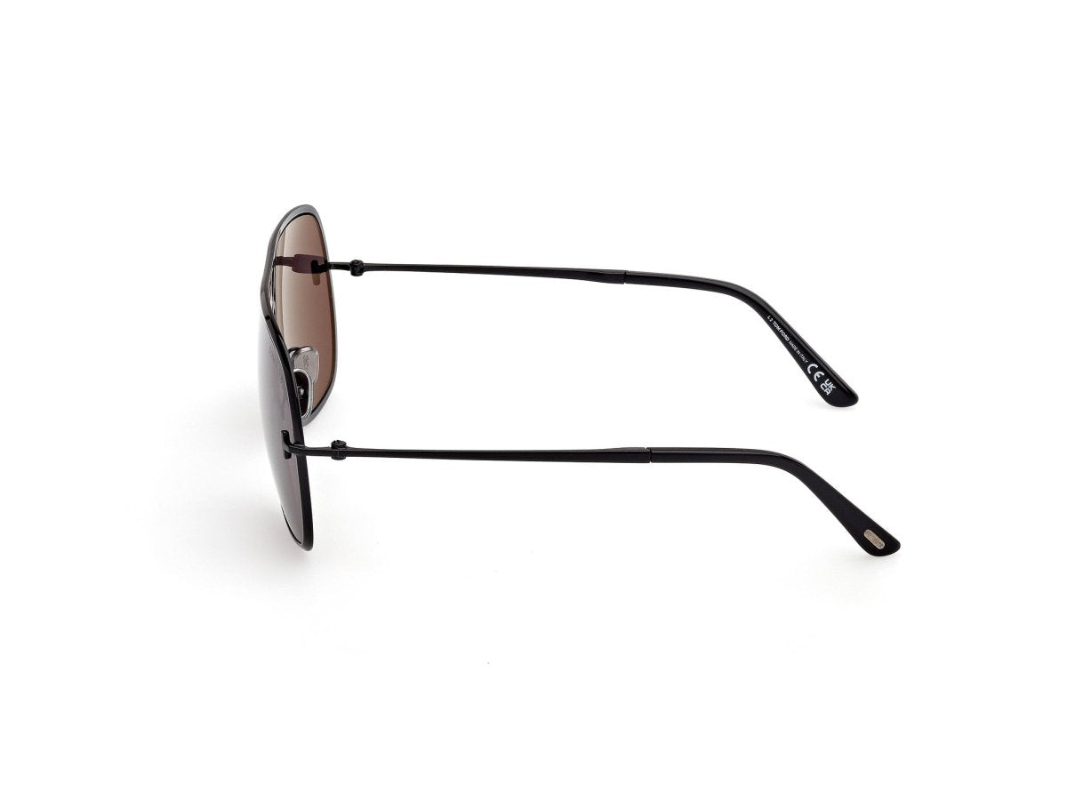 Shiny Black Smoke Male Sunglasses Tom Ford 889214558329