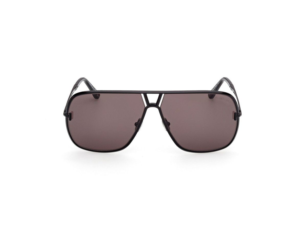 Shiny Black Smoke Male Sunglasses Tom Ford 889214558329