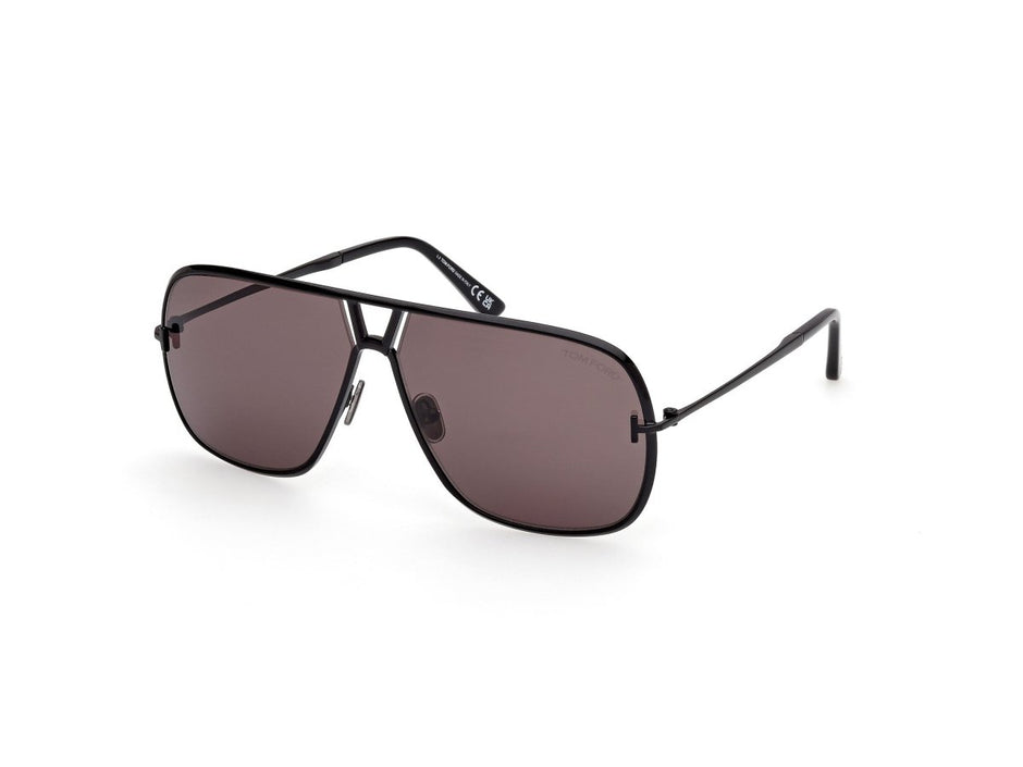 Shiny Black Smoke Male Sunglasses Tom Ford 889214558329
