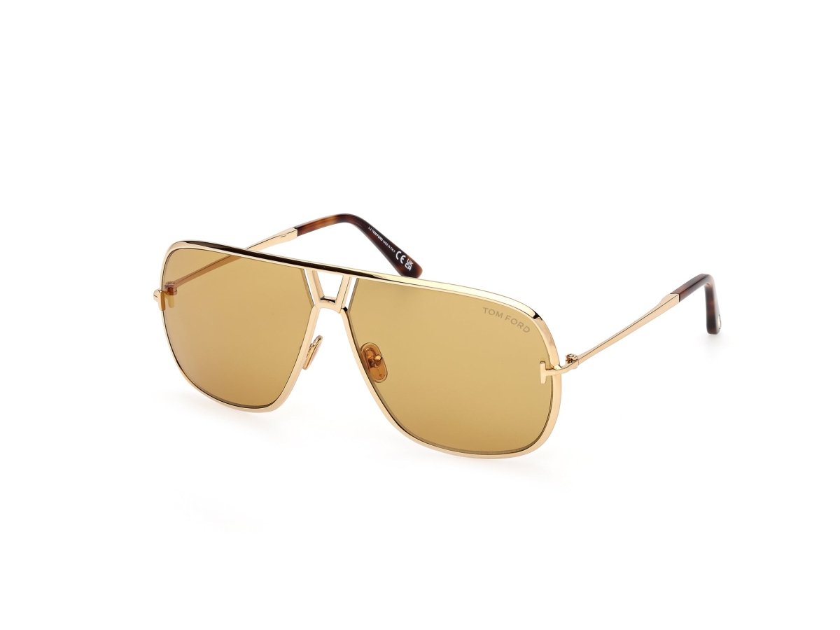 Shiny Deep Gold Male Sunglasses Tom Ford 889214558336