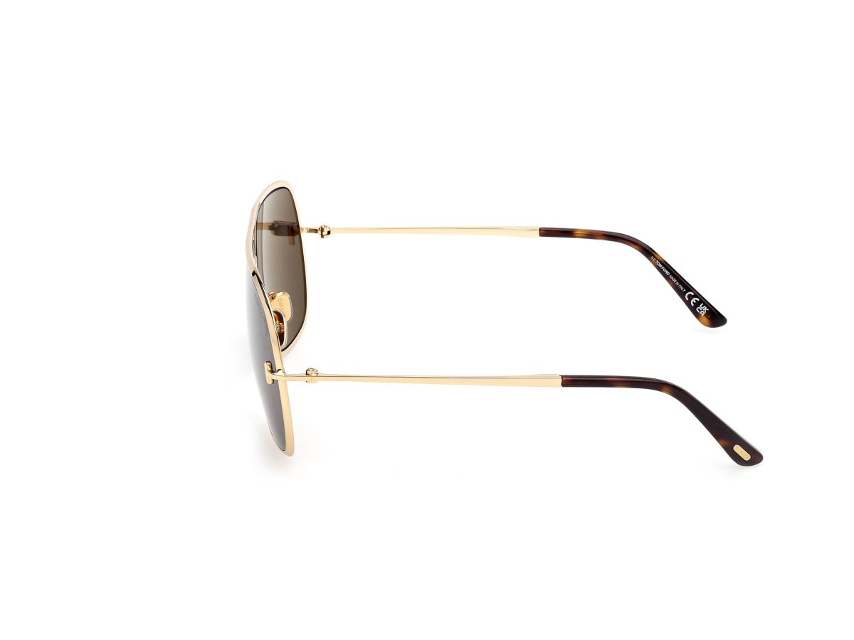 Shiny Deep Gold Green Male Sunglasses Tom Ford 889214558343