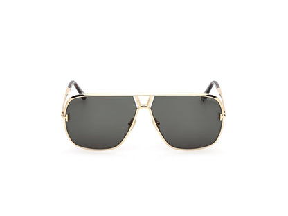 Shiny Deep Gold Green Male Sunglasses Tom Ford 889214558343