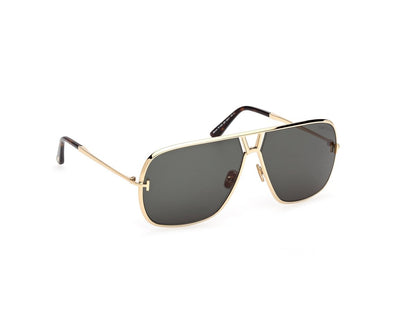 Shiny Deep Gold Green Male Sunglasses Tom Ford 889214558343