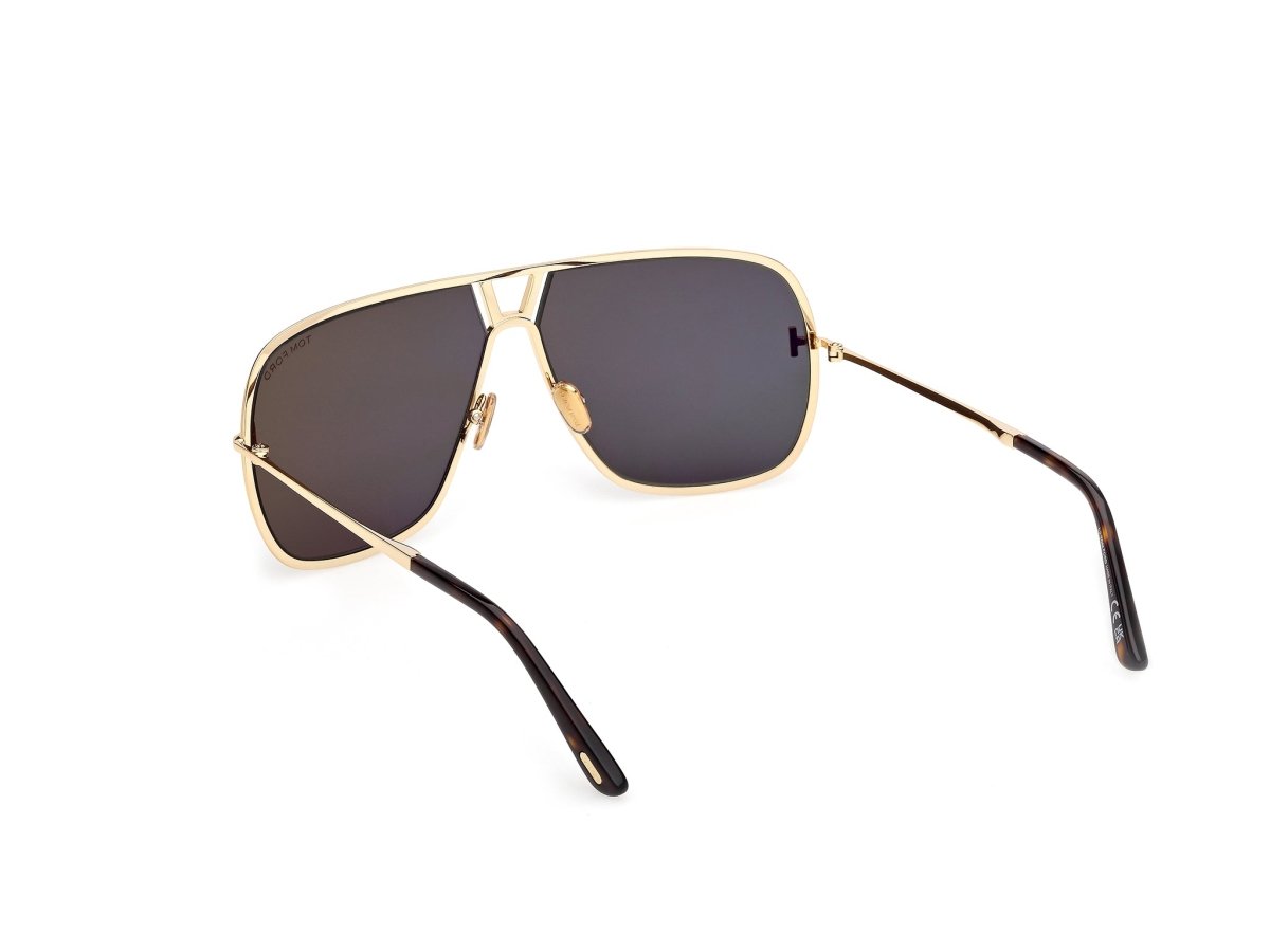 Shiny Deep Gold Green Male Sunglasses Tom Ford 889214558343