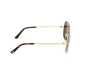 Shiny Deep Gold Green Male Sunglasses Tom Ford 889214558343