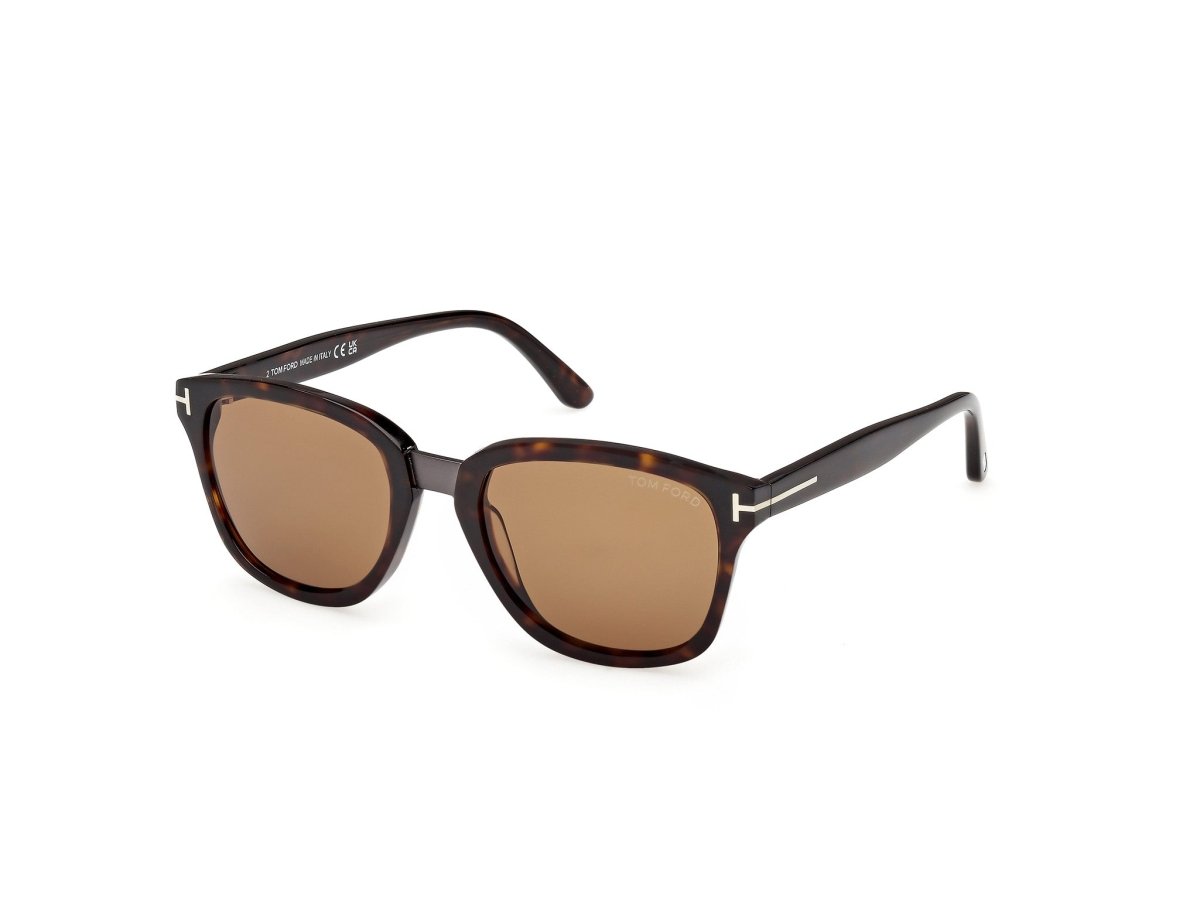 Dark Havana Male Sunglasses Tom Ford 889214558695