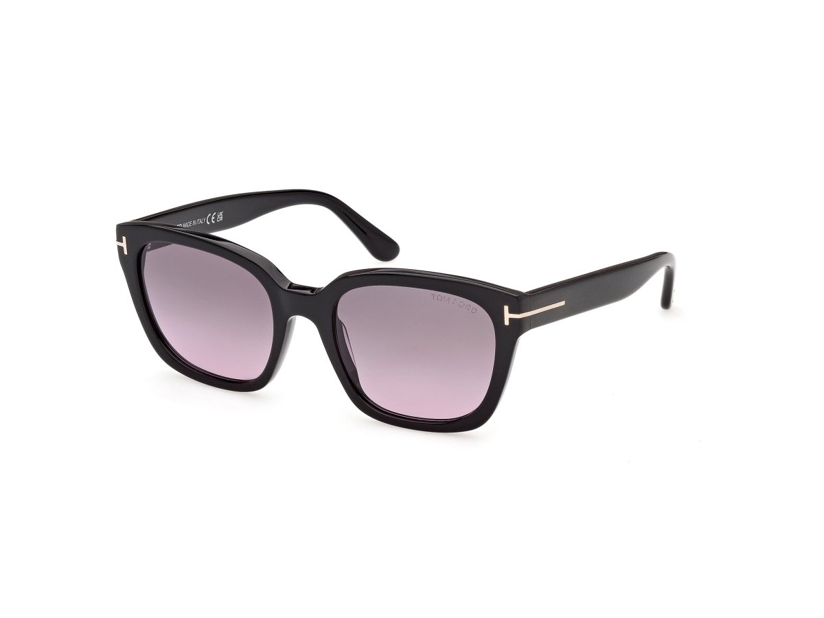 Shiny Black Female Sunglasses Tom Ford 889214685223