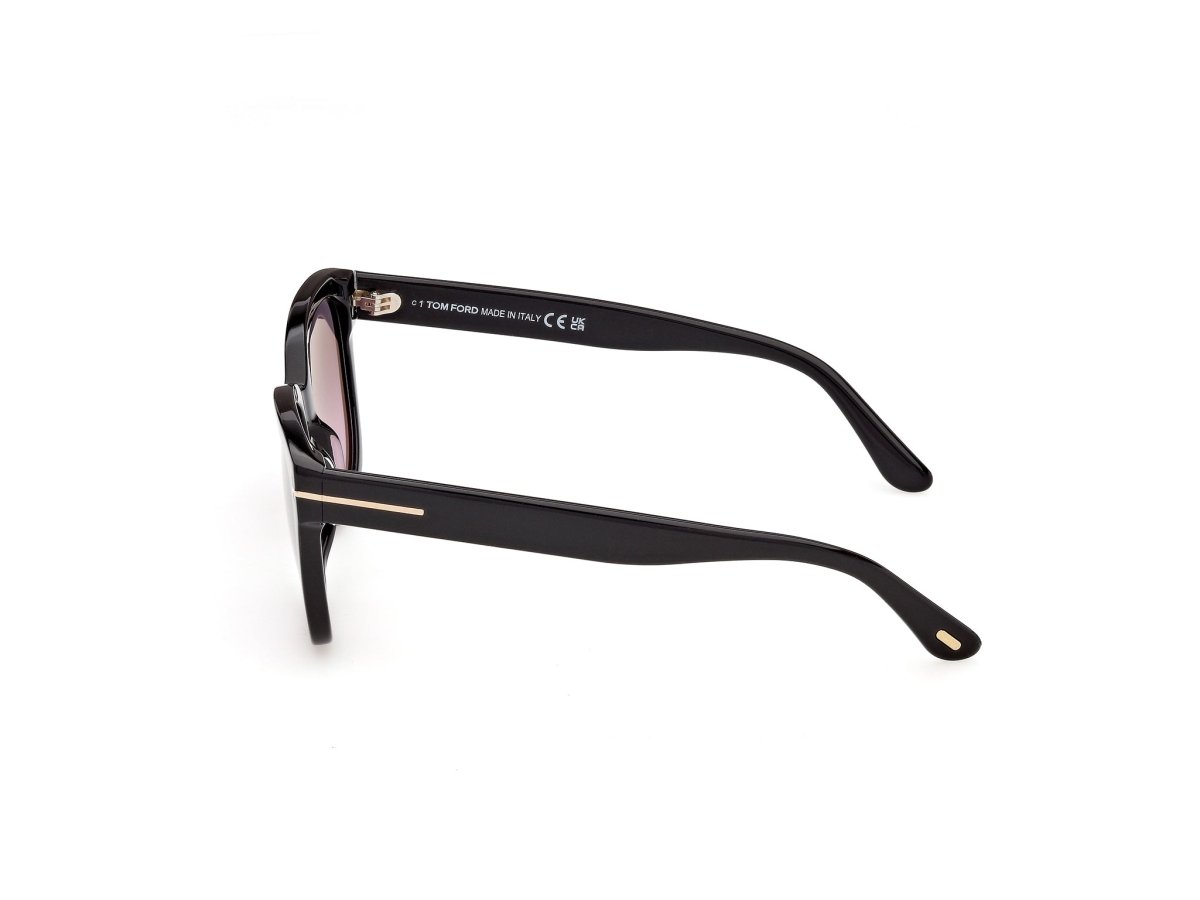 Shiny Black Female Sunglasses Tom Ford 889214685223
