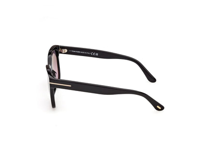 Shiny Black Female Sunglasses Tom Ford 889214685223