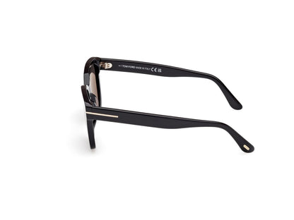 Shiny Black Female Sunglasses Tom Ford 889214558701
