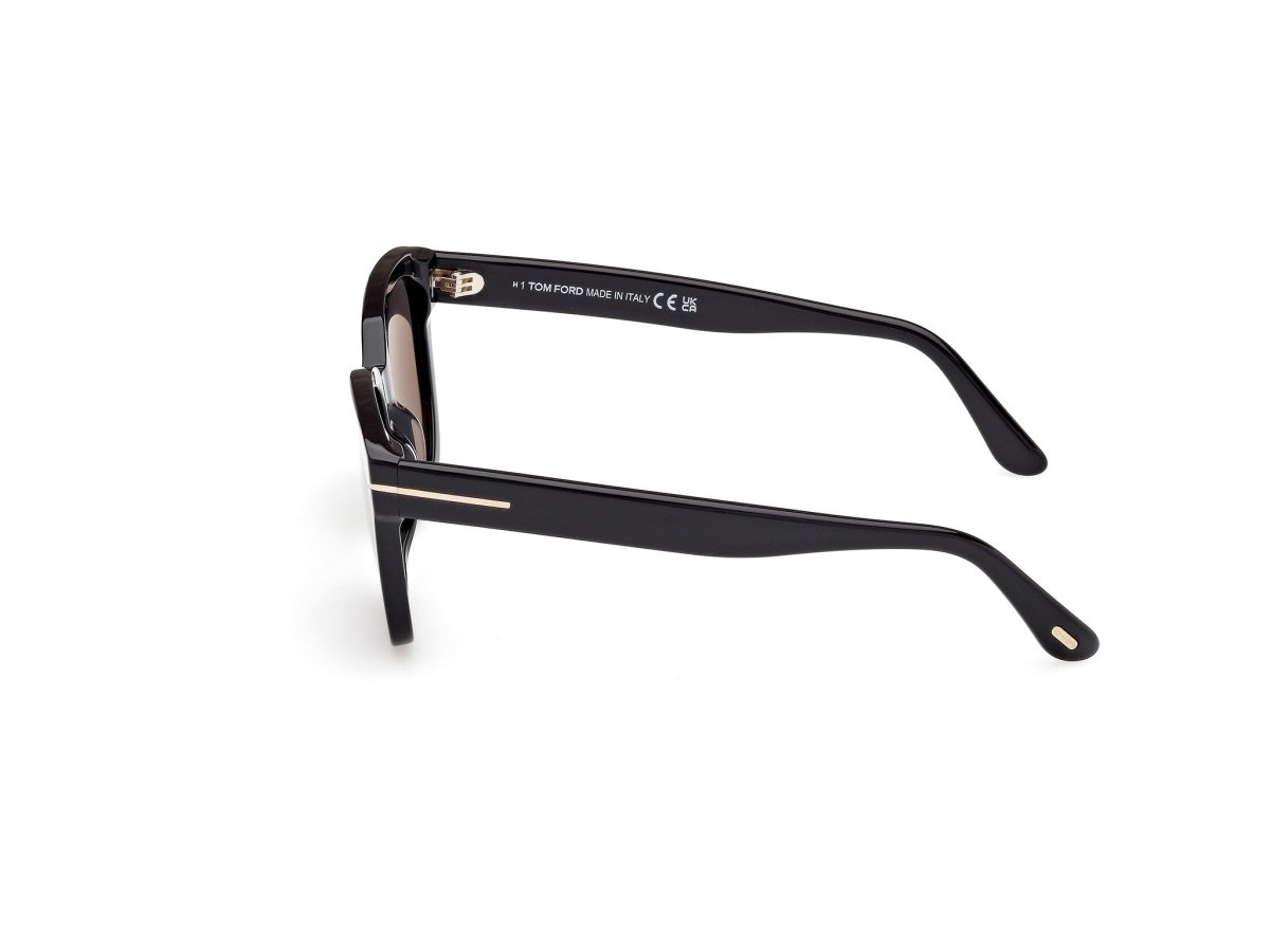 Shiny Black Female Sunglasses Tom Ford 889214558701