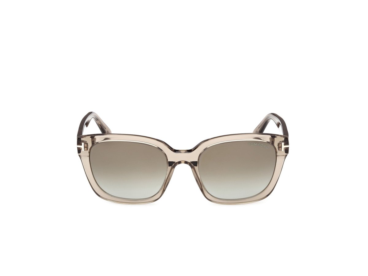 Shiny Light Brown Female Sunglasses Tom Ford 889214685247