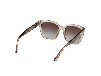 Shiny Light Brown Female Sunglasses Tom Ford 889214685247