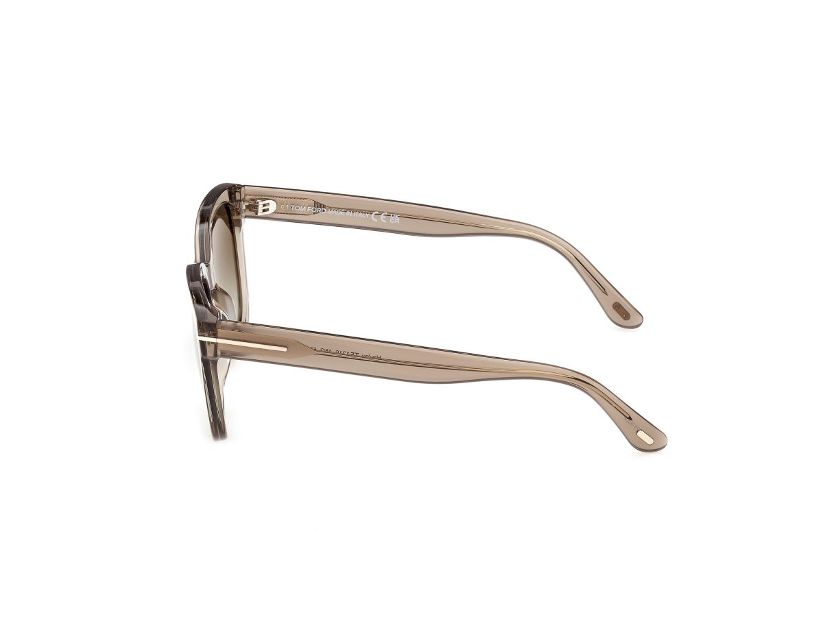 Shiny Light Brown Female Sunglasses Tom Ford 889214685247