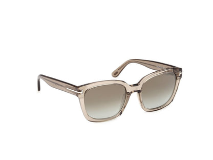Shiny Light Brown Female Sunglasses Tom Ford 889214685247