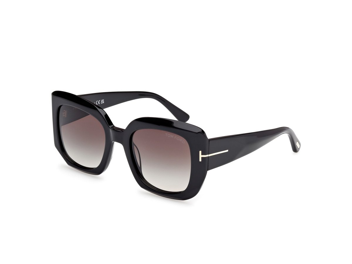 Shiny Black Female Sunglasses Tom Ford 889214558862