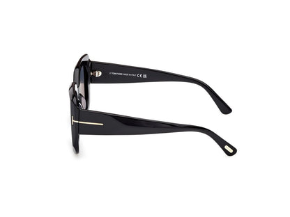 Shiny Black Female Sunglasses Tom Ford 889214558879