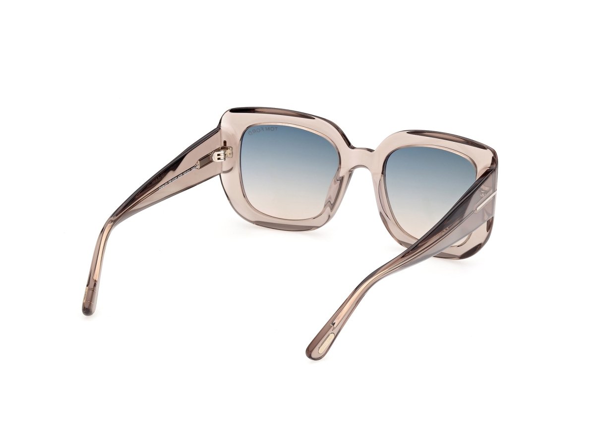 Shiny Light Brown Female Sunglasses Tom Ford 889214685568