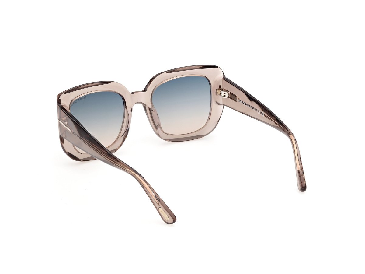 Shiny Light Brown Female Sunglasses Tom Ford 889214685568