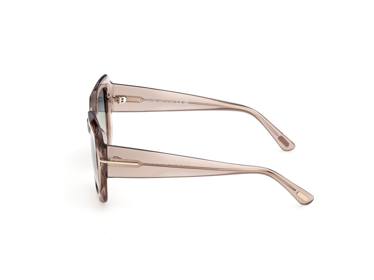 Shiny Light Brown Female Sunglasses Tom Ford 889214685568