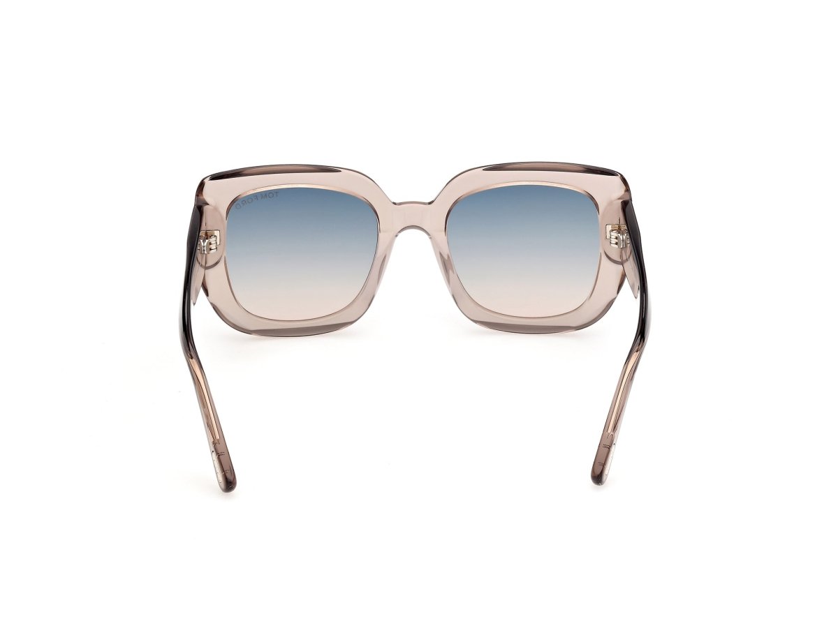 Shiny Light Brown Female Sunglasses Tom Ford 889214685568