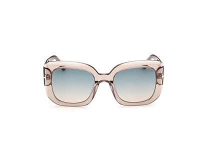 Shiny Light Brown Female Sunglasses Tom Ford 889214685568