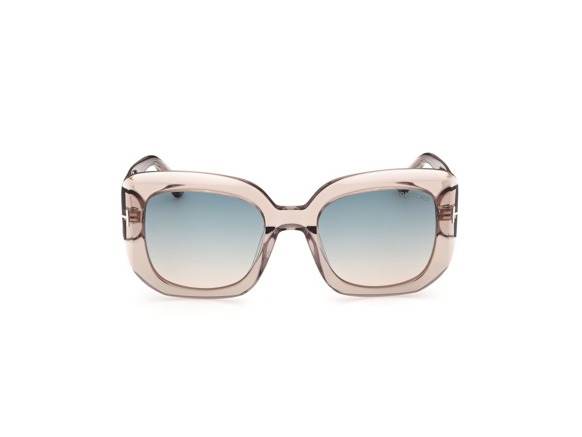 Shiny Light Brown Female Sunglasses Tom Ford 889214685568