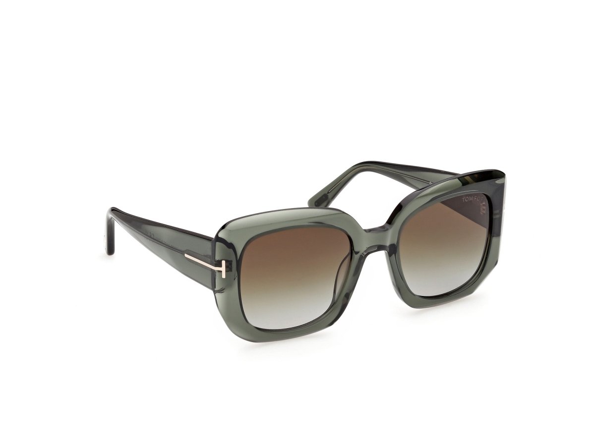 Shiny Light Green Female Sunglasses Tom Ford 889214685575