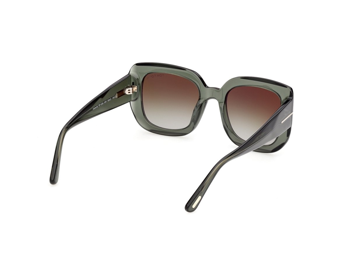 Shiny Light Green Female Sunglasses Tom Ford 889214685575