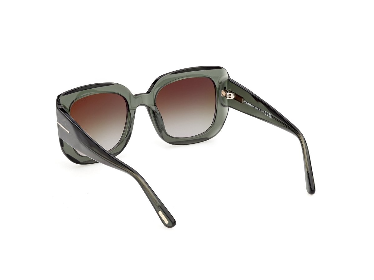 Shiny Light Green Female Sunglasses Tom Ford 889214685575