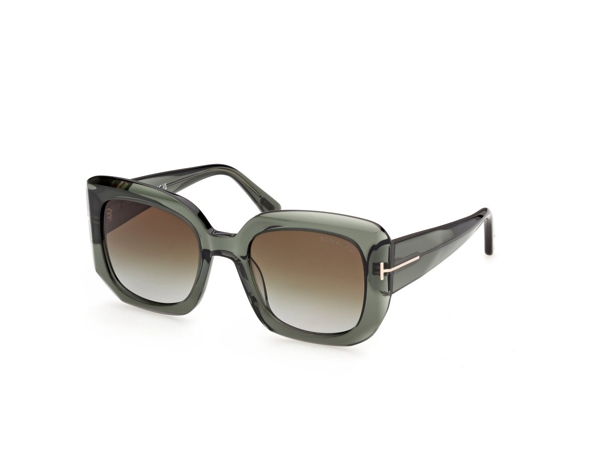 Shiny Light Green Female Sunglasses Tom Ford 889214685575