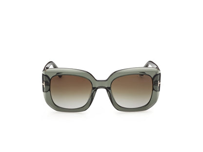Shiny Light Green Female Sunglasses Tom Ford 889214685575