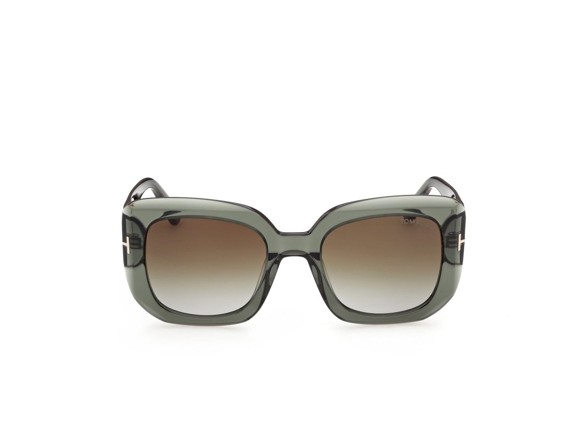 Shiny Light Green Female Sunglasses Tom Ford 889214685575