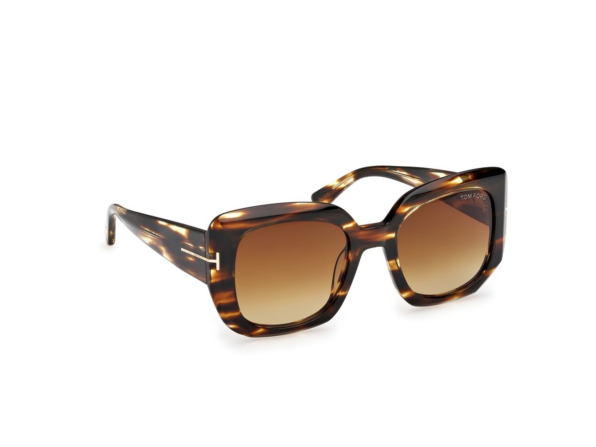 Coloured Havana Female Sunglasses Tom Ford 889214558893