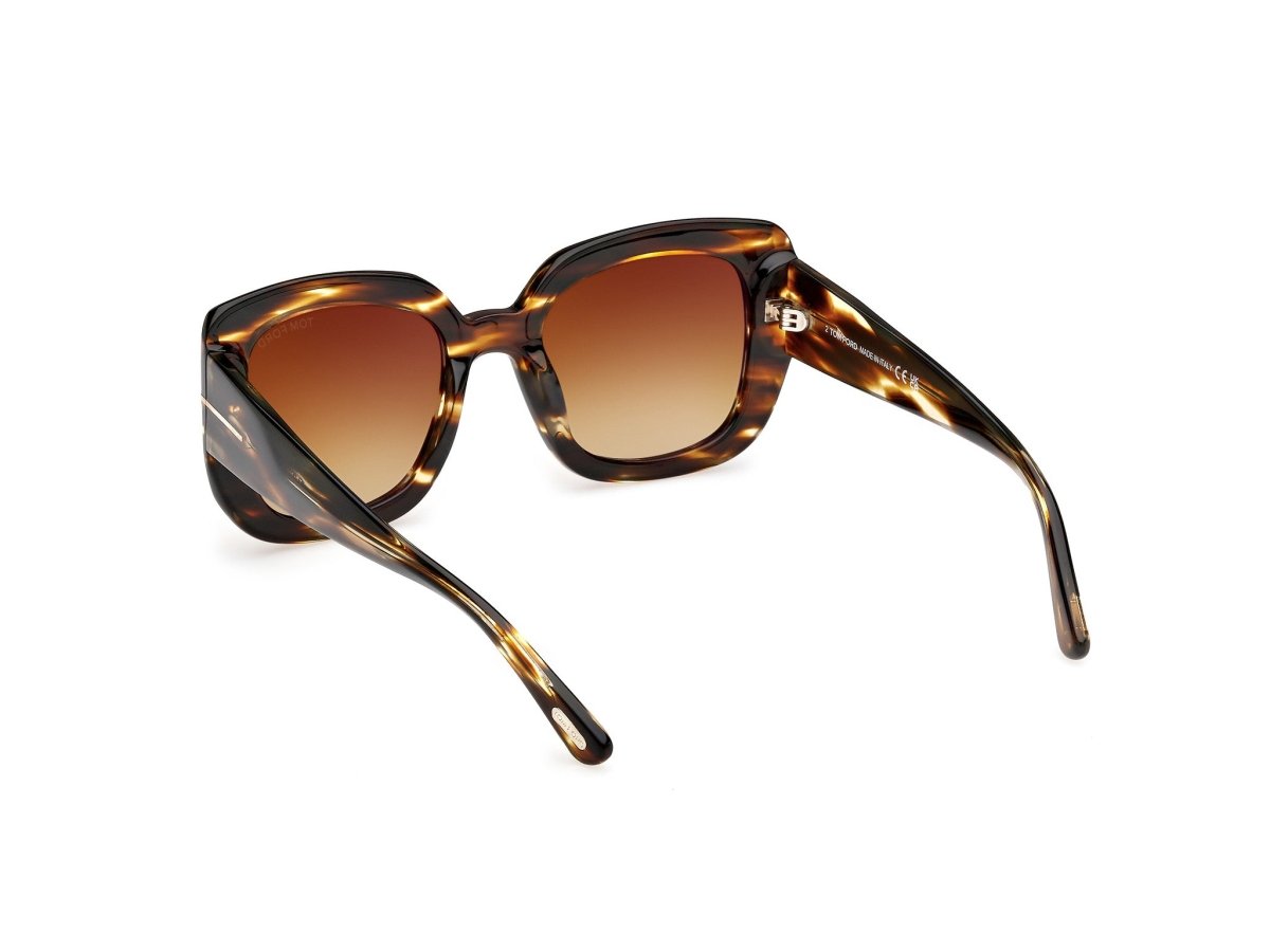 Coloured Havana Female Sunglasses Tom Ford 889214558893