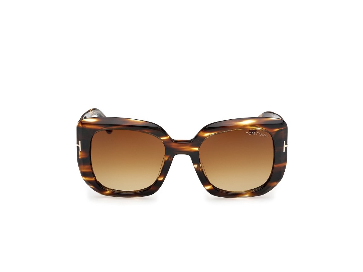 Coloured Havana Female Sunglasses Tom Ford 889214558893